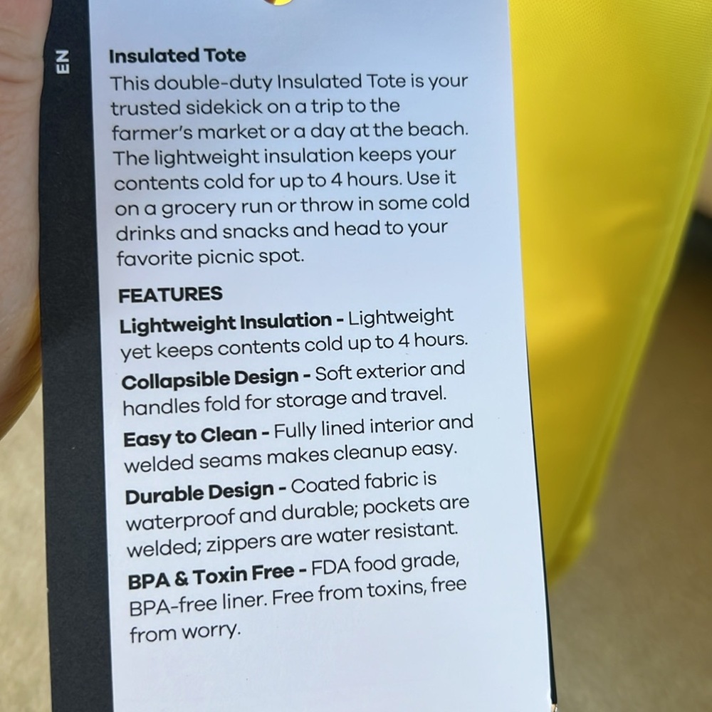Yellow Hydro Flask Insulated Cooler Tote - Picture 13 of 13